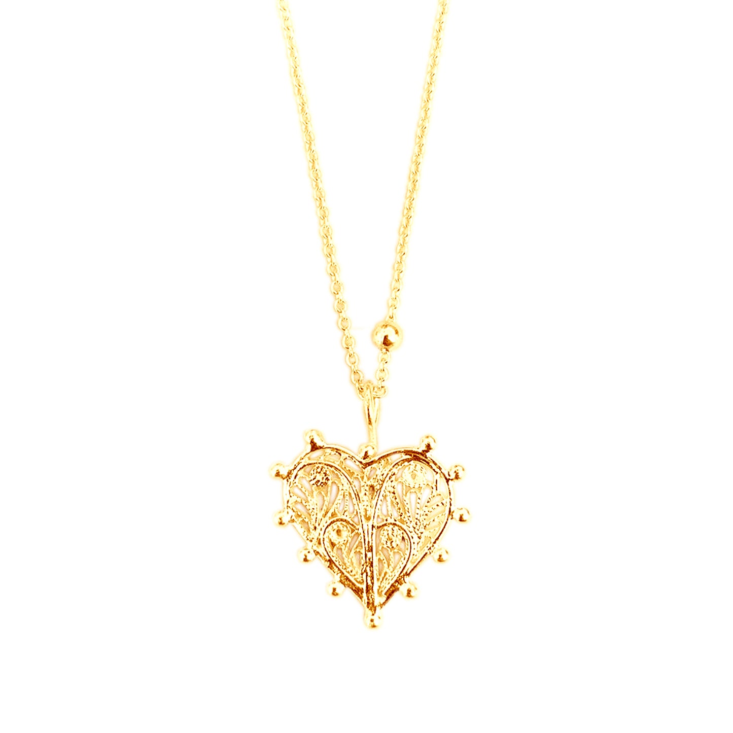 COLLAR FULL HEART 24K
