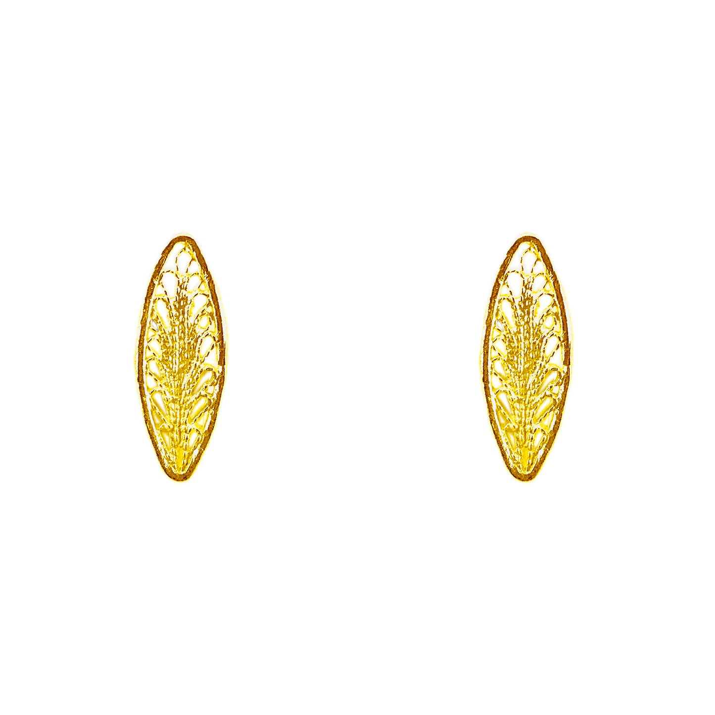 STUDS HOJA 24K