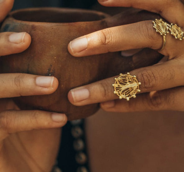 ANILLO ALMA SENCILLO 24K