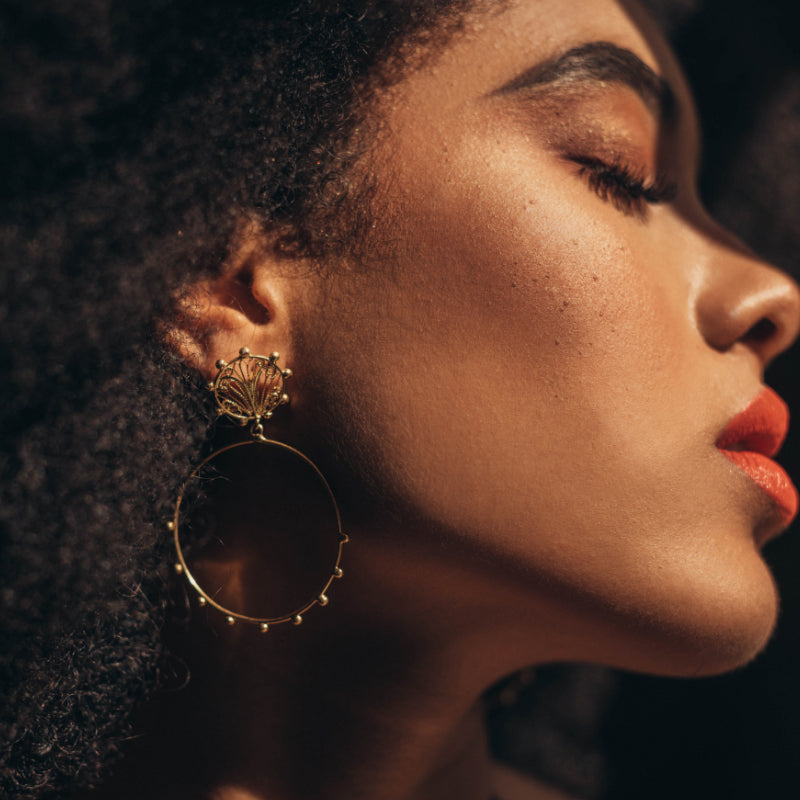 ALMA SMALL HOOPS 24K